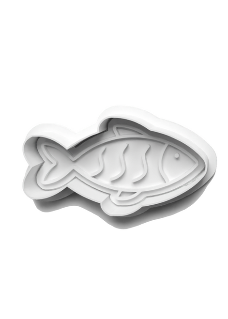 Fish stamp and cookie cutter